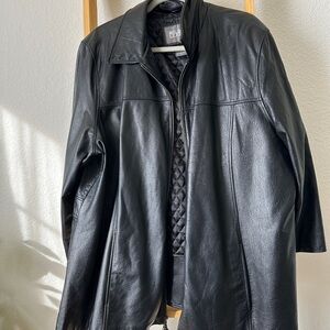 Wilson's Leather Quilted Black Jacket